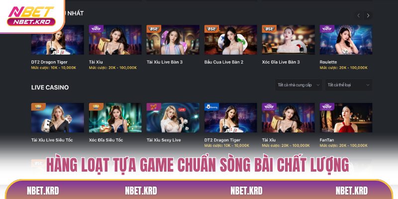 Hàng loạt tựa game chuẩn sòng bài chất lượng