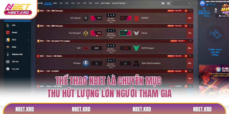 Thể thao NBET là chuyên mục thu hút lượng lớn người tham gia
